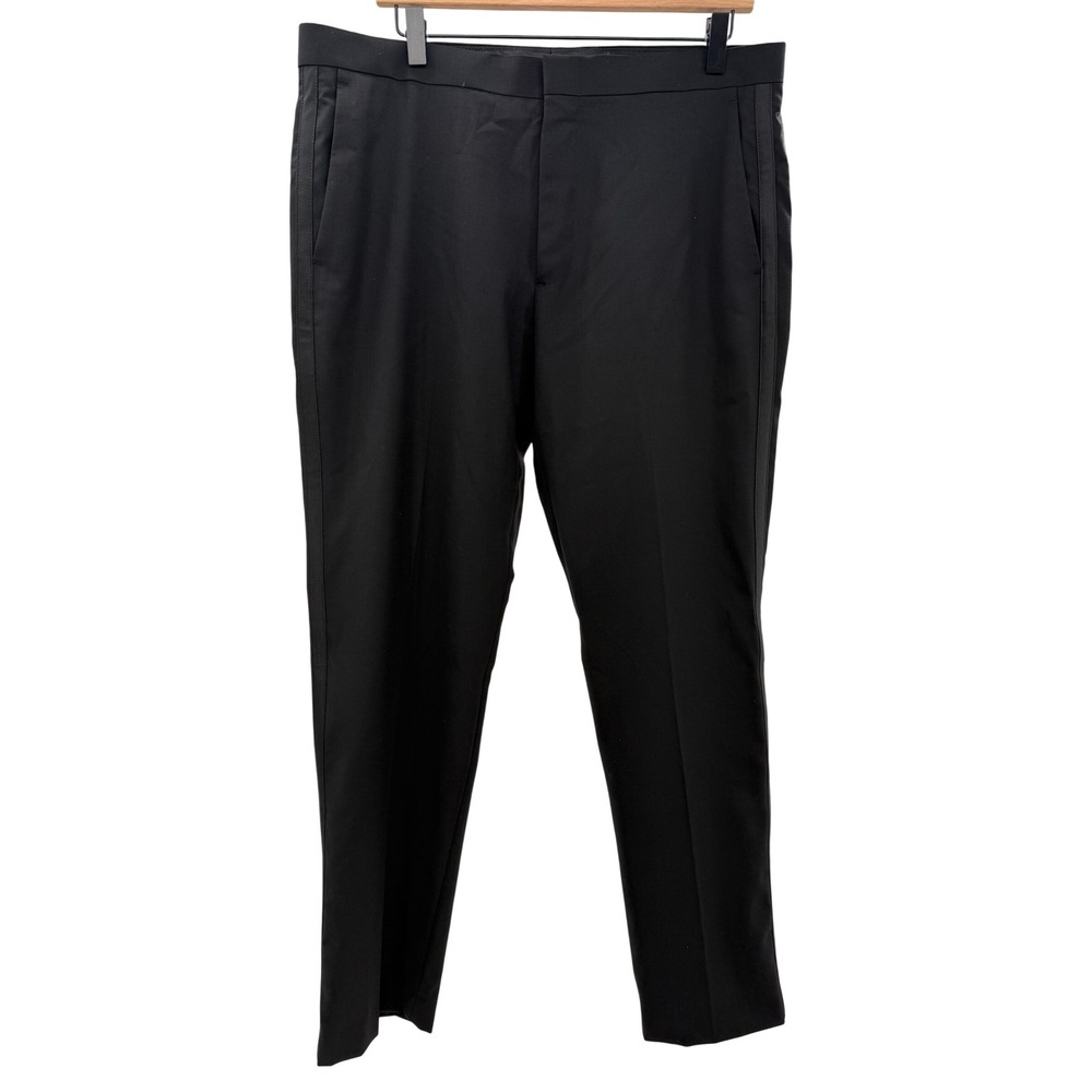 J.Crew Thompson Tuxedo Pants Mens 34x30 Black NEW Slim Fit C8512 Formal Trousers